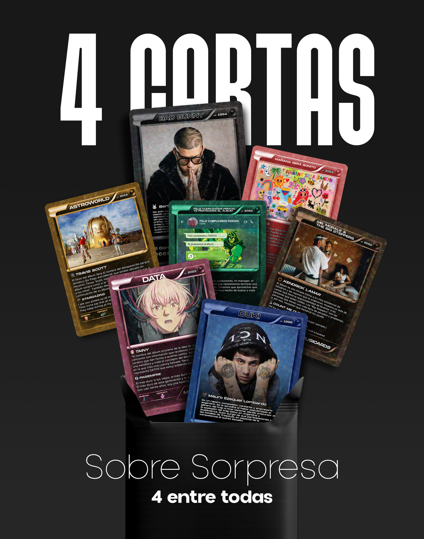 Sobre Sorpresa - 4 Cartas Al Azar